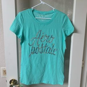 Girls Turquoise Aeropostale Shirt - Size Large